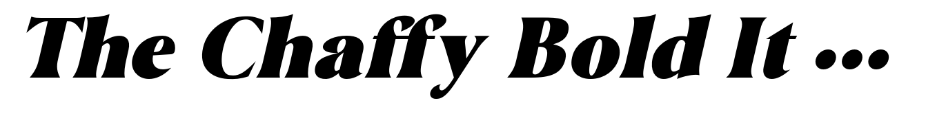 The Chaffy Bold Italic